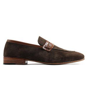 Bashwood Handmade Suede Leather Brown Loafers